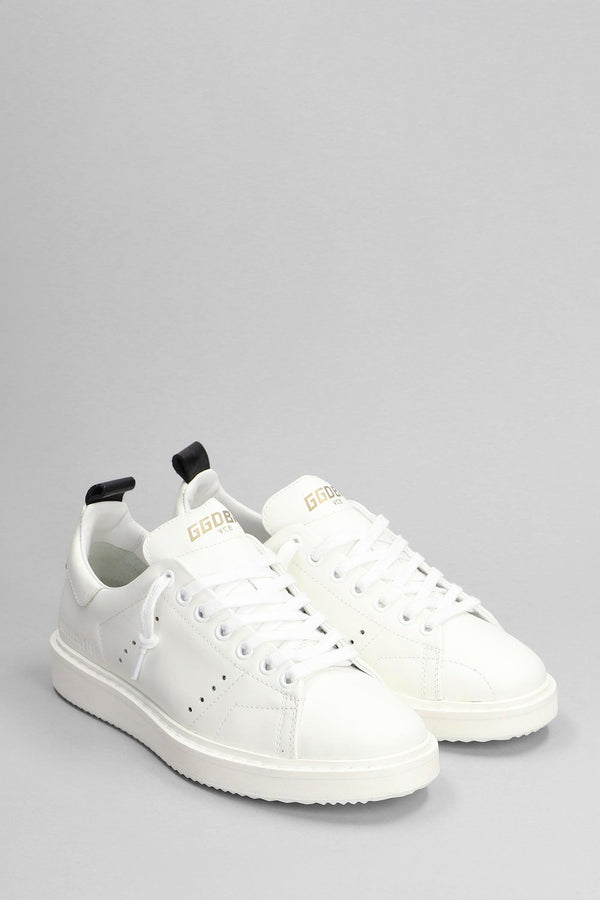 Golden Goose Starter Sneakers In White Leather - Women - Piano Luigi