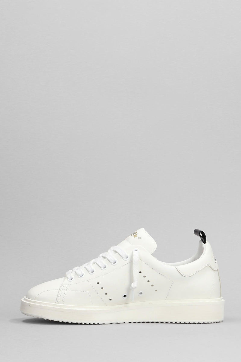 Golden Goose Starter Sneakers In White Leather - Women - Piano Luigi