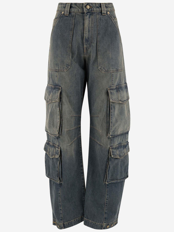 Golden Goose Straight-leg Denim Cargo Pants - Women - Piano Luigi