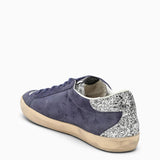 Golden Goose Super-star Blue\/silver Trainer - Women - Piano Luigi