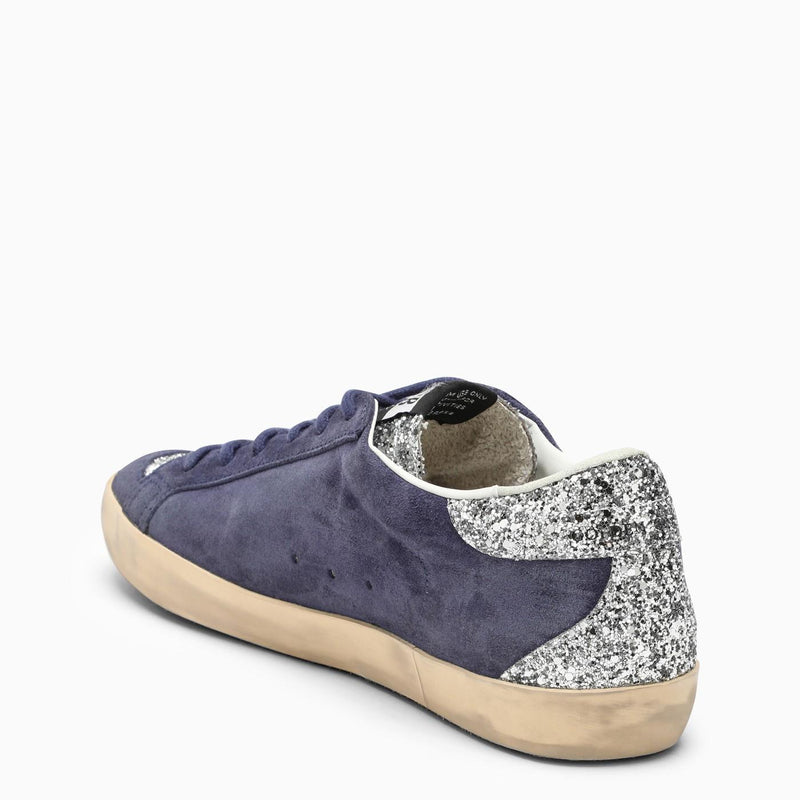 Golden Goose Super-star Blue\/silver Trainer - Women - Piano Luigi