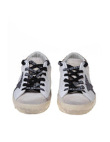 Golden Goose Super-star Leather Sneakers With Glitter Star - Women - Piano Luigi