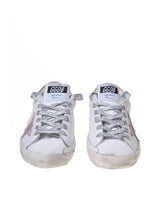 Golden Goose Super-star Leather Sneakers With Pink Suede Star - Women - Piano Luigi