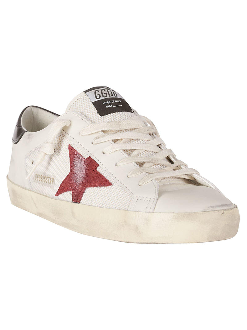 Golden Goose Super-star Net And Leather Upper Suede Star Shiny - Men - Piano Luigi