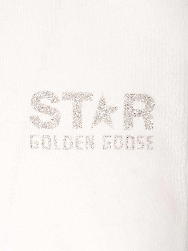 Golden Goose T-shirt With Logo And Glitter Star - Men - Piano Luigi