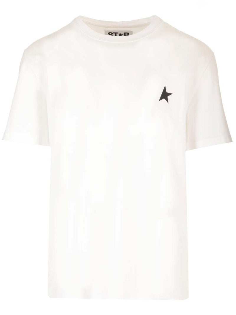 Golden Goose T-shirt With Mini Black Star - Men - Piano Luigi