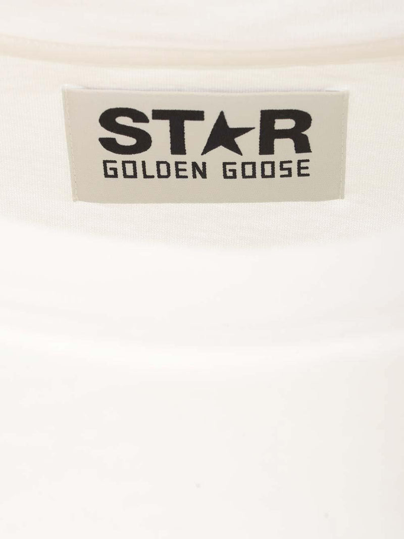 Golden Goose T-shirt With Mini Black Star - Men - Piano Luigi