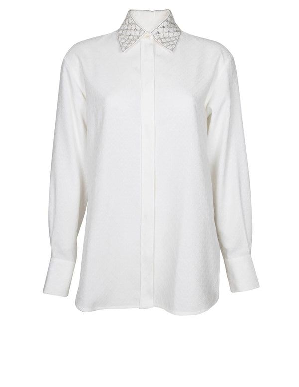 Golden Goose Viscose Shirt With Applied Stones - Women - Piano Luigi