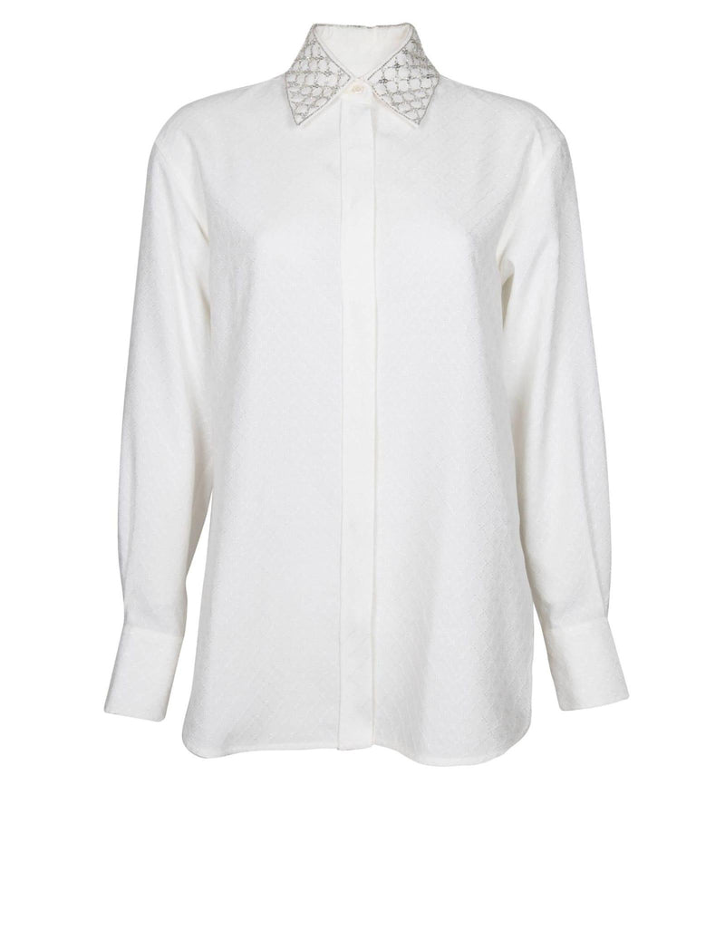 Golden Goose Viscose Shirt With Applied Stones - Women - Piano Luigi