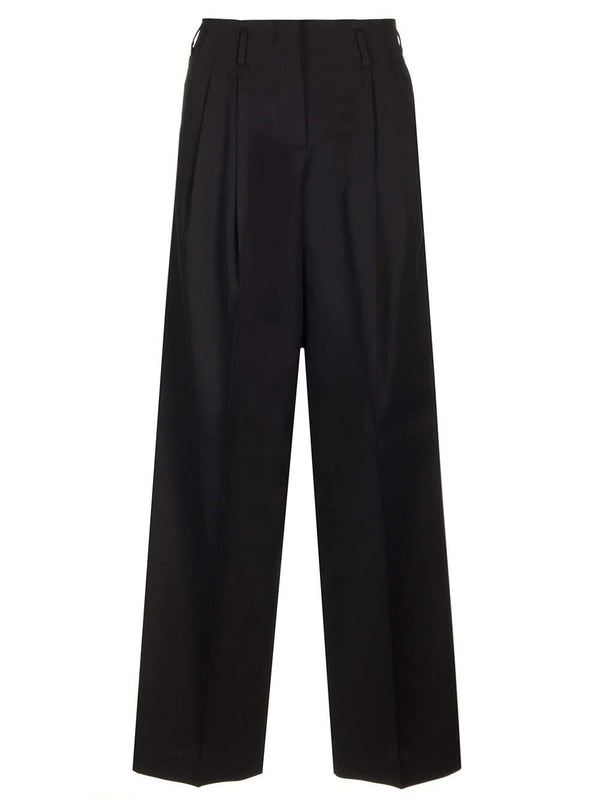 Golden Goose Wool Gabardine Wide Leg Trousers - Women - Piano Luigi