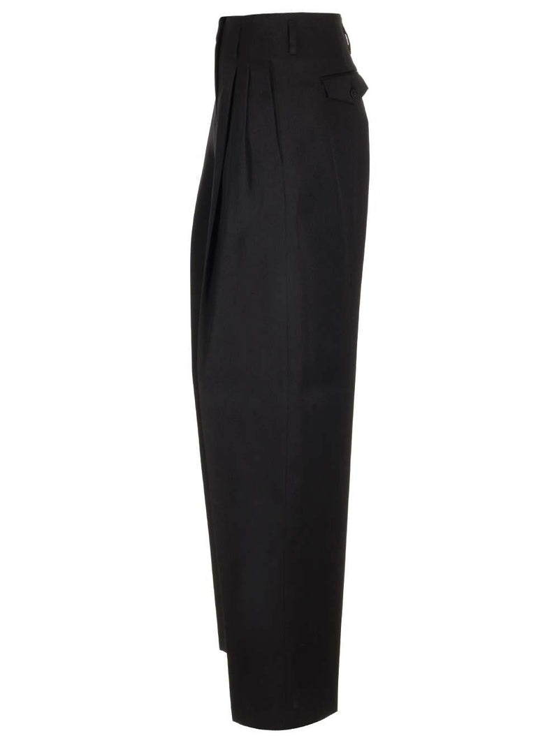 Golden Goose Wool Gabardine Wide Leg Trousers - Women - Piano Luigi