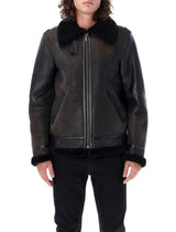 Golden Goose Zip-up Shearling Leather Jacket - Men - Piano Luigi