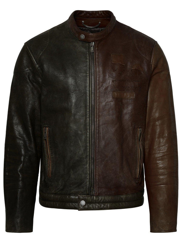 Golden Goose Zipped Leather Jacket - Men - Piano Luigi