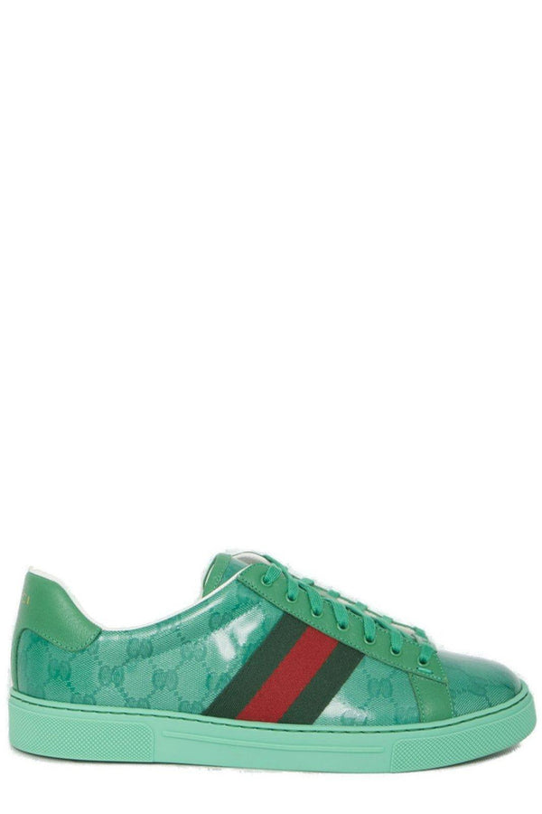 Gucci Ace Gg Embellished Sneakers - Men - Piano Luigi