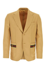 Gucci Beige Polyester Blazer - Men - Piano Luigi