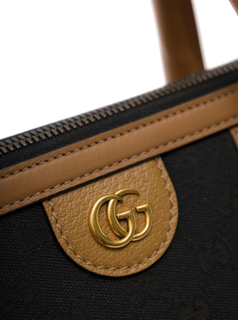 Gucci Black And Brown Handbag With Web And Gg Motif In Canvas And Leather Man - Men - Piano Luigi