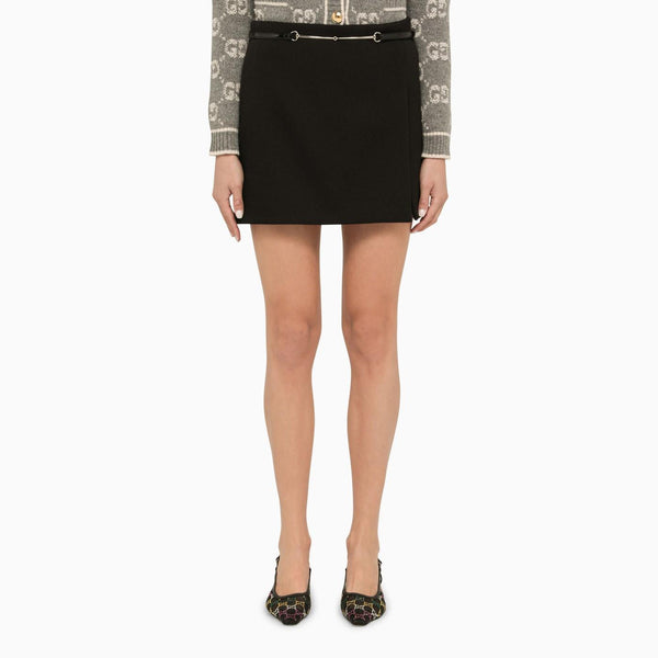 Gucci Black Cotton Miniskirt - Women - Piano Luigi