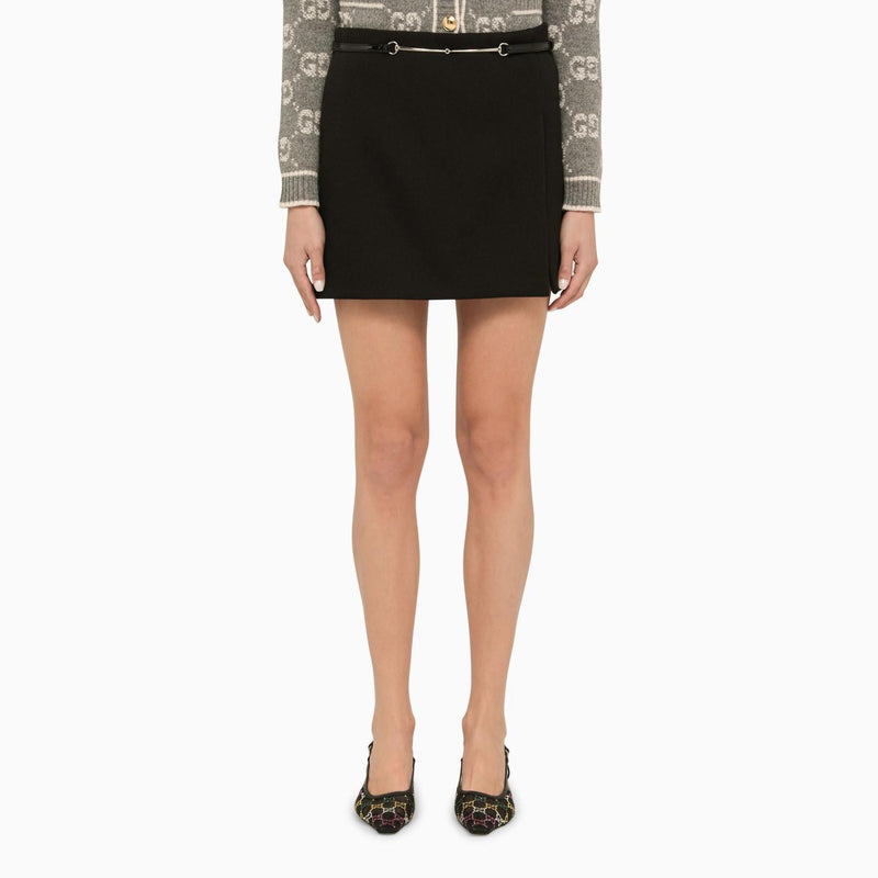 Gucci Black Cotton Miniskirt - Women - Piano Luigi