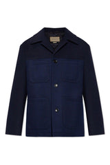 Gucci Collared Button-up Coat - Men - Piano Luigi