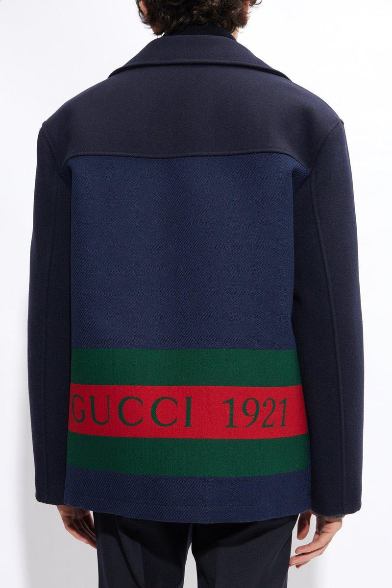 Gucci Collared Button-up Coat - Men - Piano Luigi