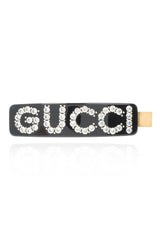 Gucci Embellished Logo Hair Clip - Women - Piano Luigi