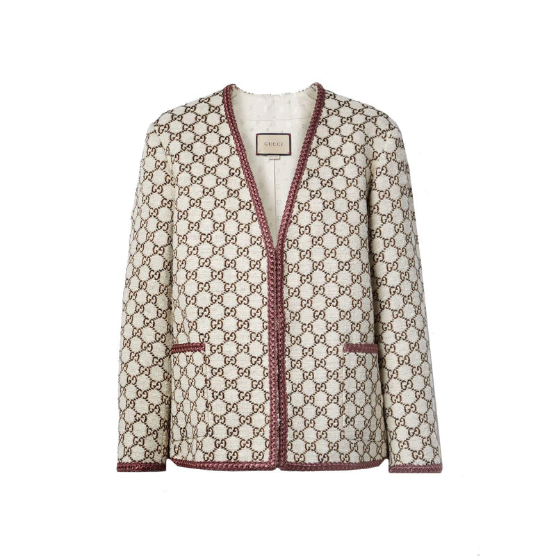 Gucci Gg Checked Tweed Jacket - Women - Piano Luigi