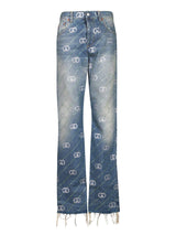 Gucci Gg Crossover Crystals Jeans - Men - Piano Luigi