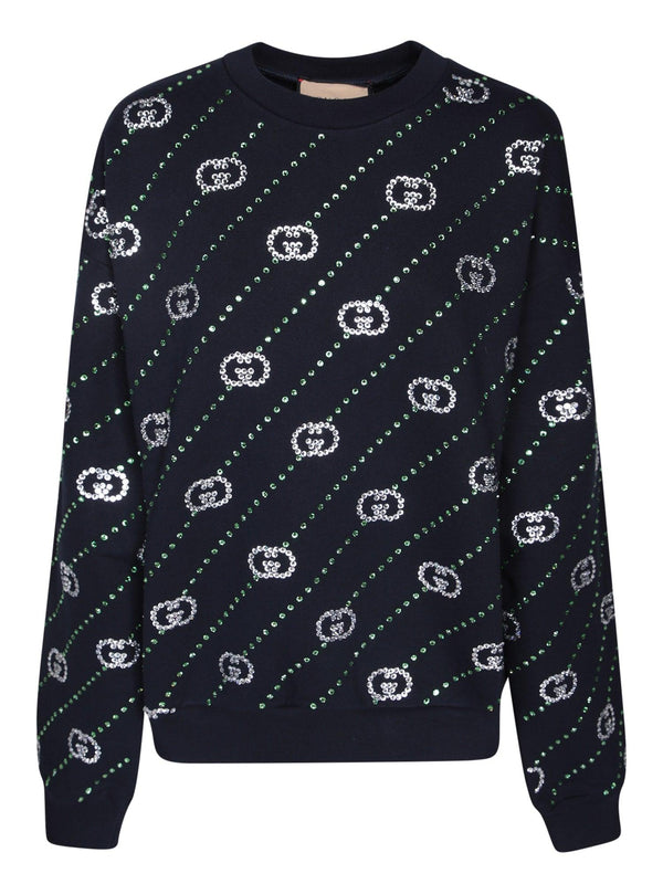 Gucci Gg Crossover Crystals Sweatshirt - Men - Piano Luigi