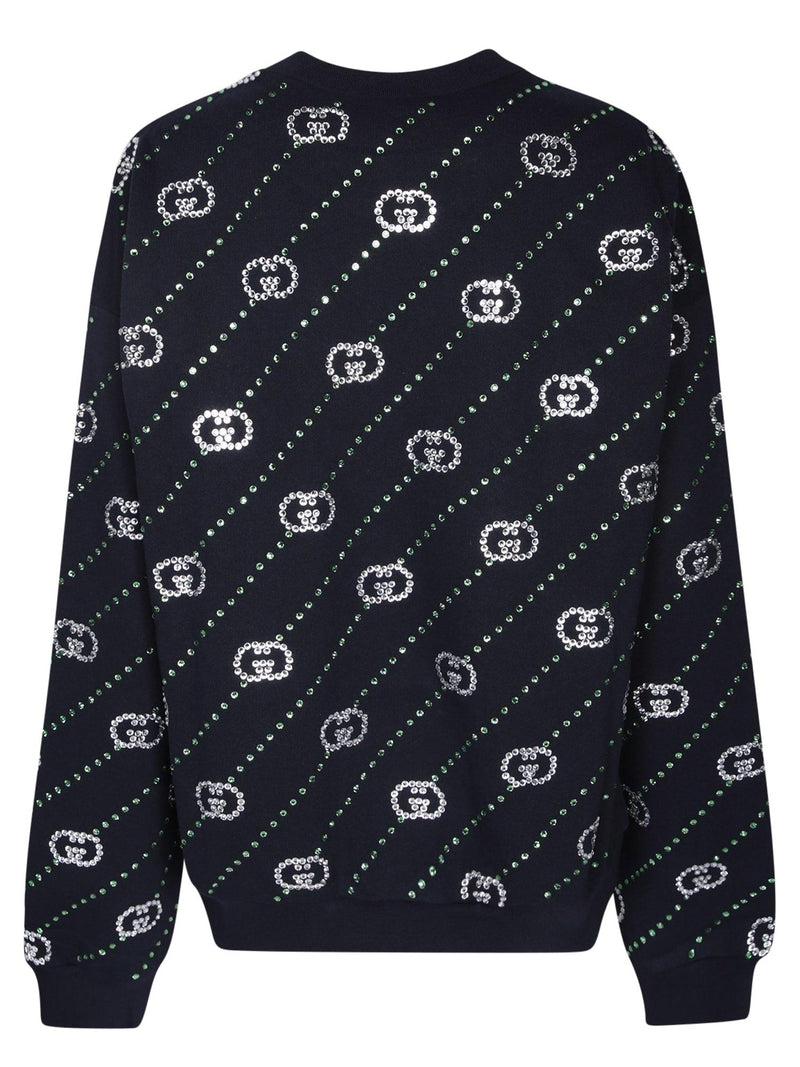 Gucci Gg Crossover Crystals Sweatshirt - Men - Piano Luigi