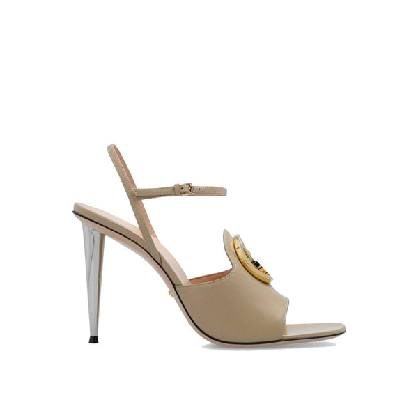 Gucci Gg Logo Heel Sandals - Women - Piano Luigi