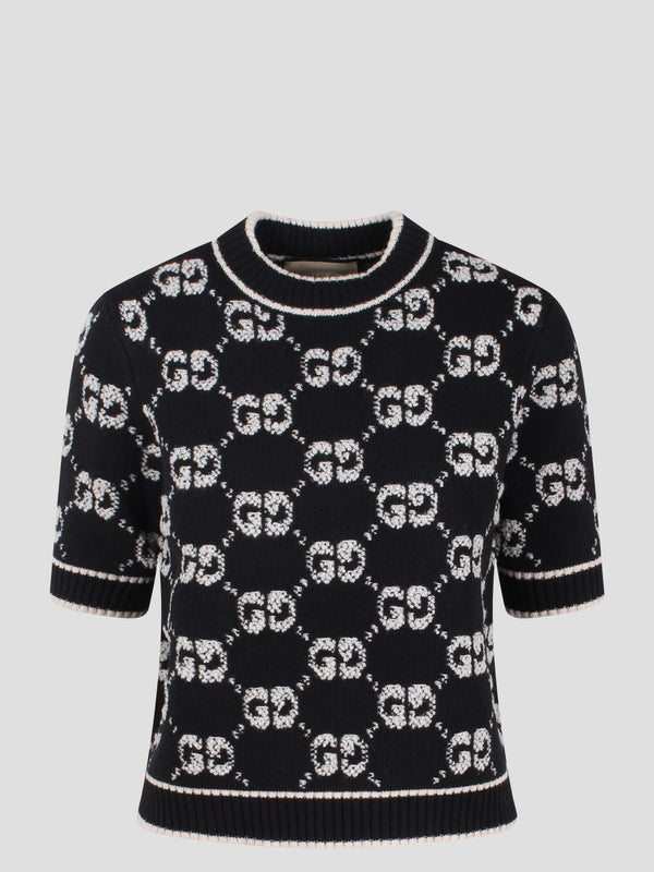 Gucci Gg Wool Bouclé Jacquard Top - Women - Piano Luigi