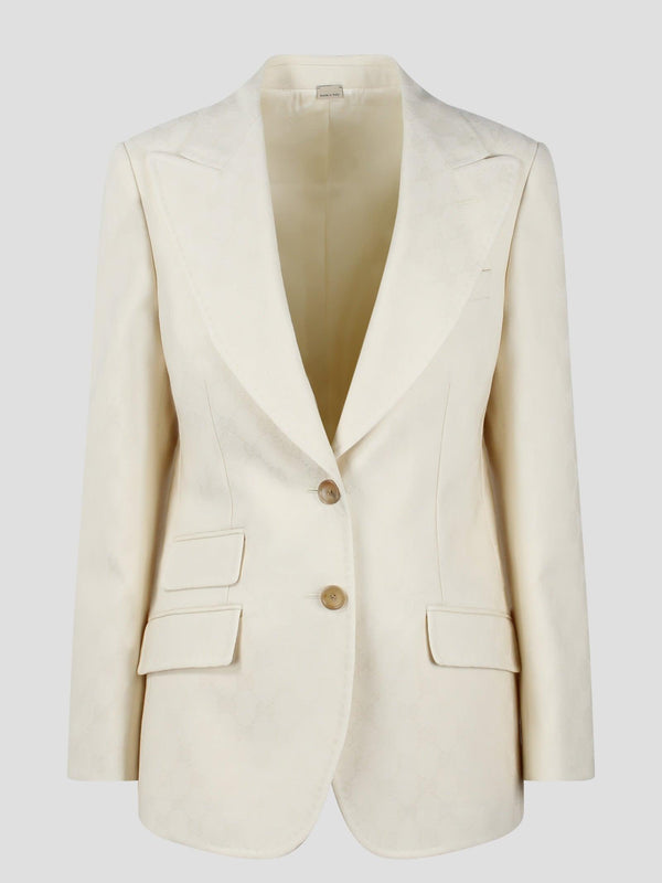 Gucci Gg Wool Jacquard Jacket - Women - Piano Luigi