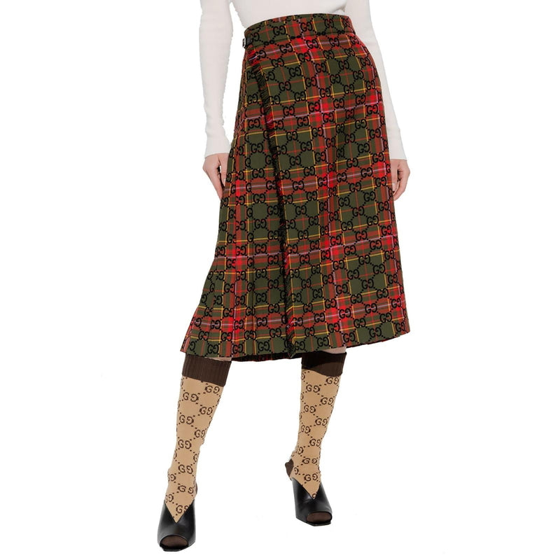 Gucci Gg Wool Skirt - Women - Piano Luigi