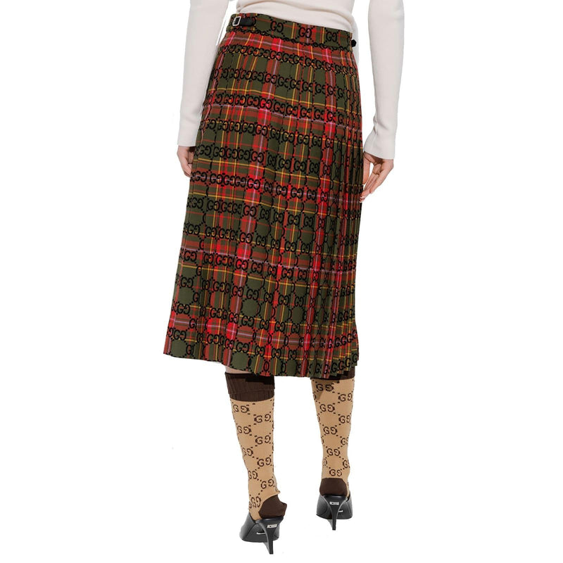 Gucci Gg Wool Skirt - Women - Piano Luigi