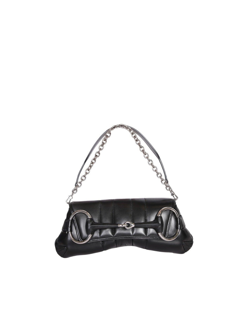 Gucci Horsebit Chain Black Medium Shoulder Bag - Women - Piano Luigi