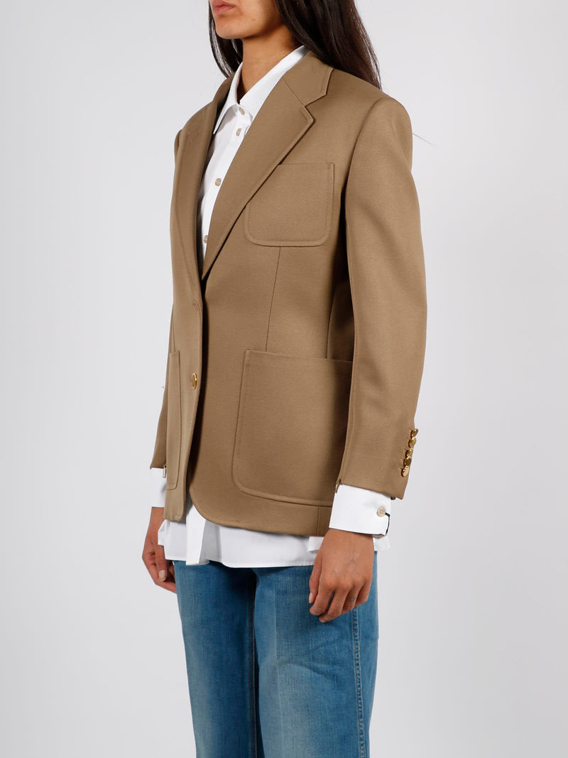 Gucci Horsebit Wool Jacket - Women - Piano Luigi