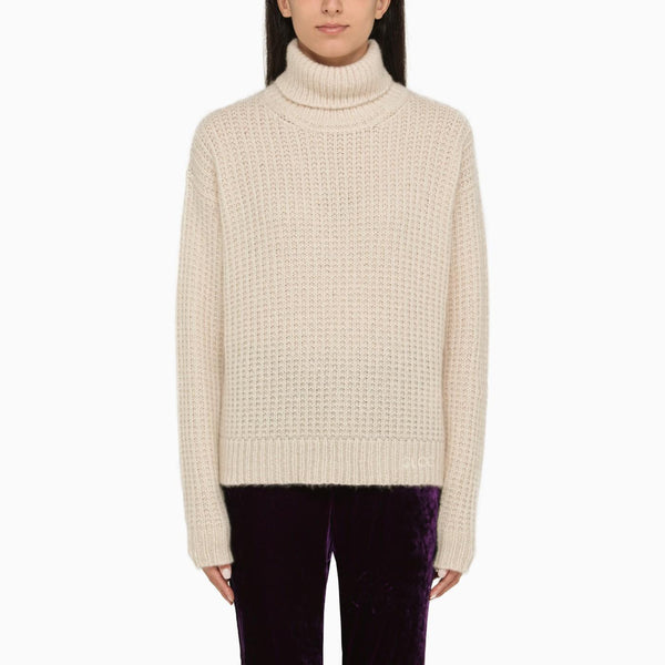 Gucci Ivory Cashmere Turtleneck - Women - Piano Luigi