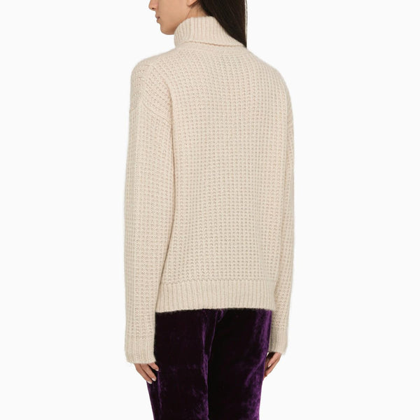 Gucci Ivory Cashmere Turtleneck - Women - Piano Luigi