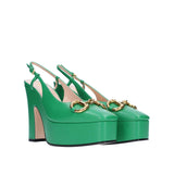 Gucci Leather Slingback Pumps - Women - Piano Luigi