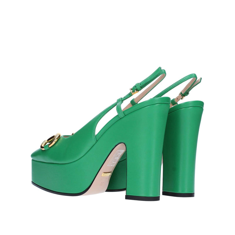 Gucci Leather Slingback Pumps - Women - Piano Luigi