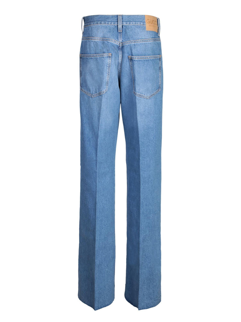 Gucci Oversize Blue Jeans - Women - Piano Luigi