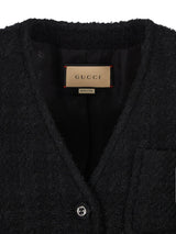 Gucci Single Breasted Tweed Jacket - Women - Piano Luigi