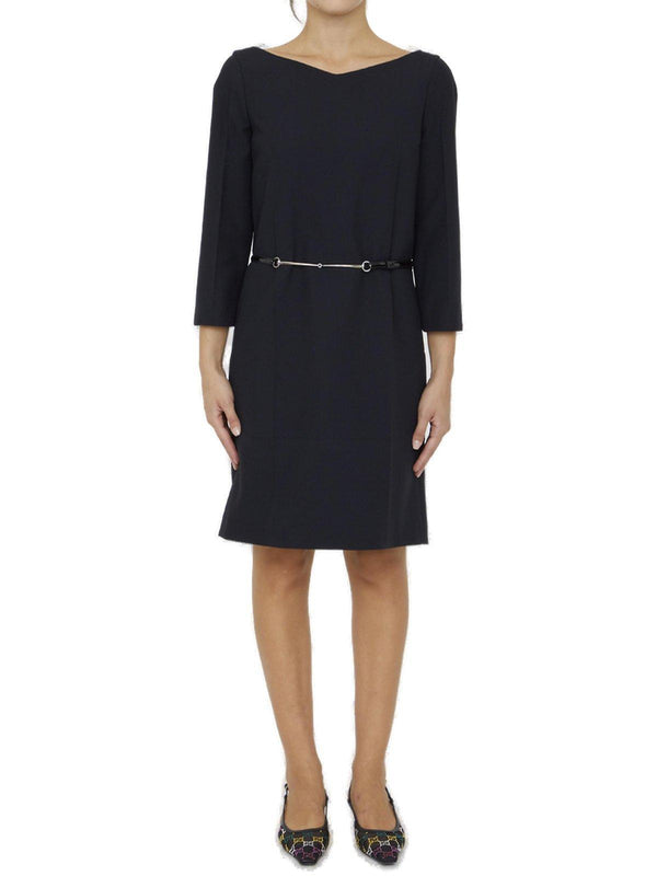 Gucci Sweetheart Neck Midi Dress - Women - Piano Luigi