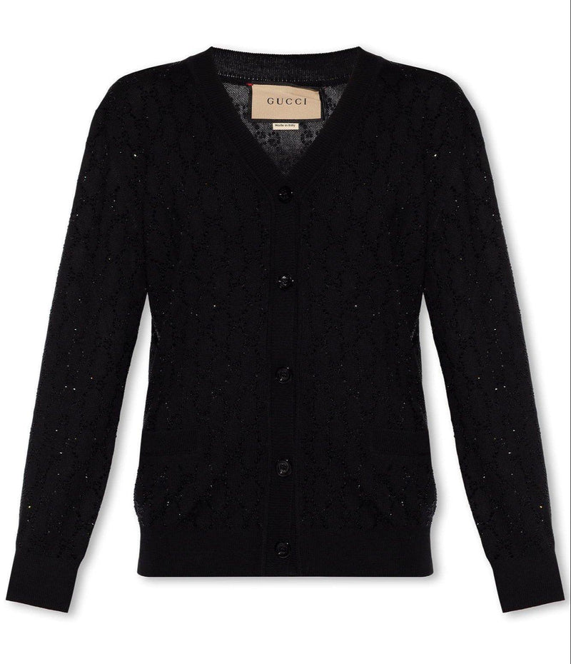 Gucci V-neck Knit Cardigan - Women - Piano Luigi