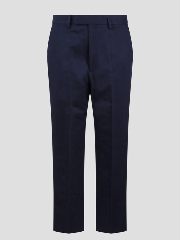 Gucci Web Detail Cotton Ankle Trousers - Men - Piano Luigi