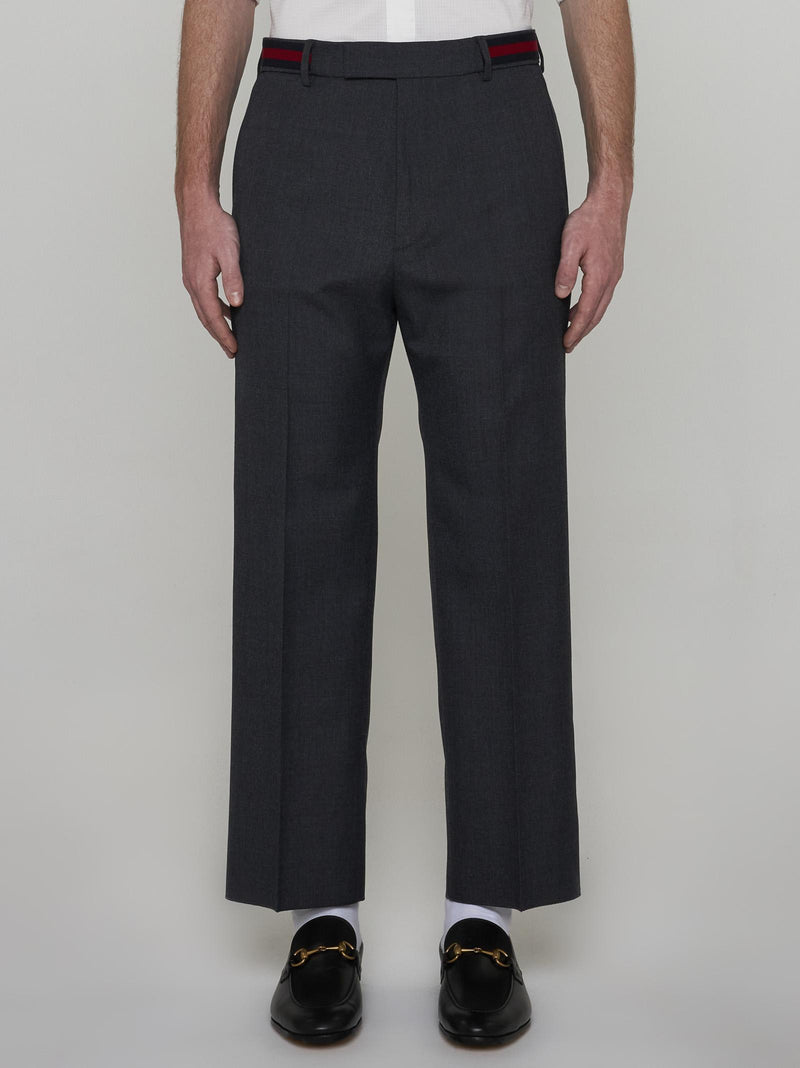 Gucci Wool-blend Trousers - Men - Piano Luigi