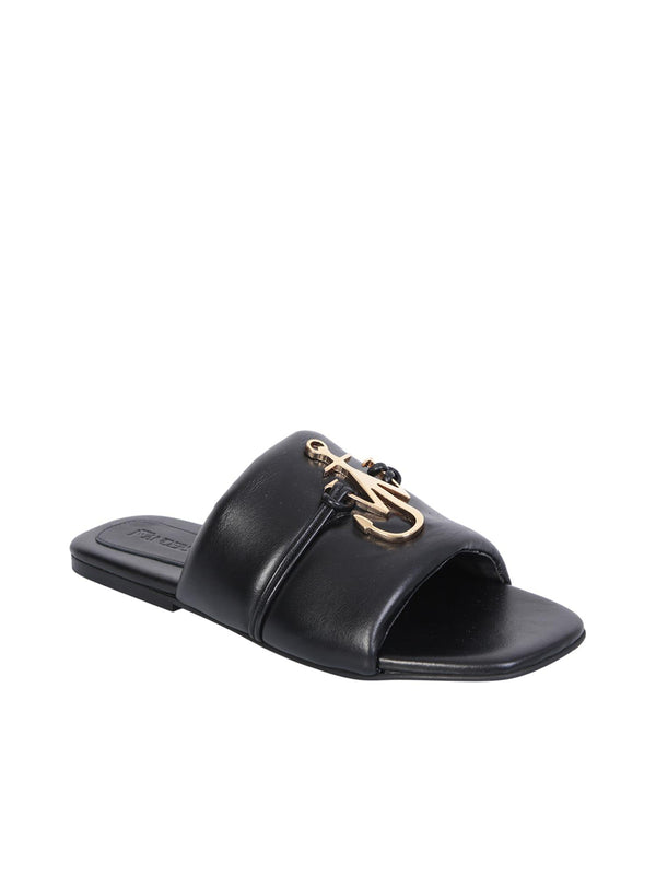 J.W. Anderson Black Anchor Sliders - Women - Piano Luigi