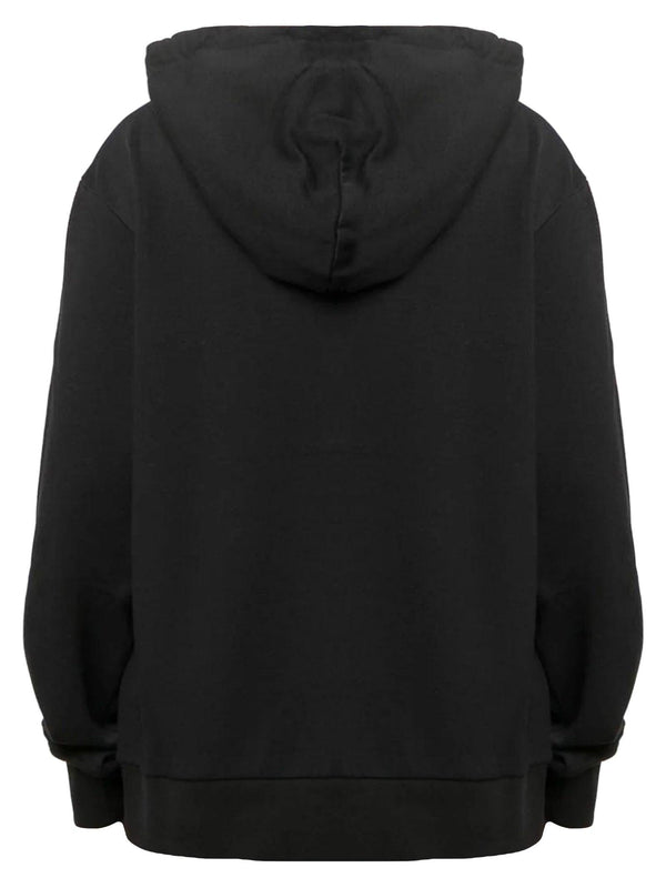 J.W. Anderson Black Cotton-silk Blend Hoodie - Men - Piano Luigi