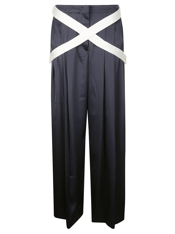 J.W. Anderson Crossover Strap Wide Leg Trousers - Women - Piano Luigi