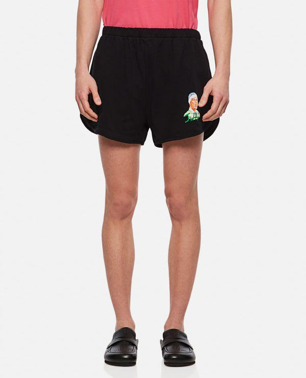 J.W. Anderson Embroidered Rugby Face Running Shorts - Men - Piano Luigi